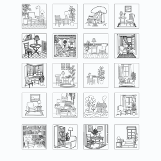 Boyama Kitabı, Köşeli Tatlı Ev, Coloring Book Boyama KŞ00024
