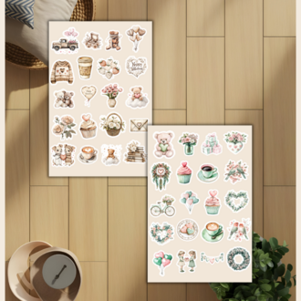 4'lü Sevgililer Günü Sticker D00020