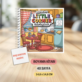 Boyama Kitabı, Köşeli Tatlı Ev Boyama KŞ00010