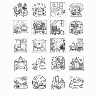 Boyama Kitabı, Köşeli Tatlı Ev, Coloring Book Boyama KŞ00027