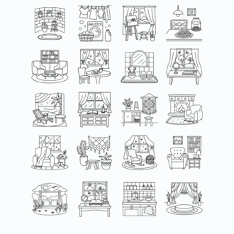 Boyama Kitabı, Köşeli Tatlı Ev, Coloring Book Boyama KŞ00026