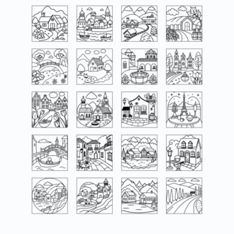 Cozy Europe Boyama Kitabı KU0044
