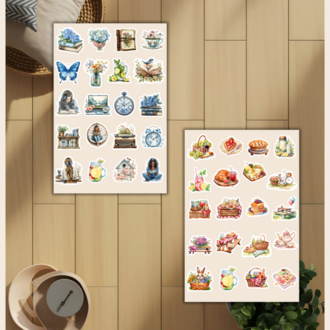 4'lü İlkbahar Sticker Set D00028
