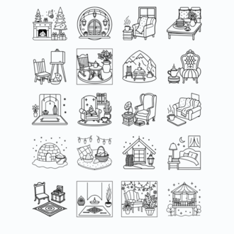 Boyama Kitabı, Köşeli Tatlı Ev, Coloring Book Boyama KŞ00027