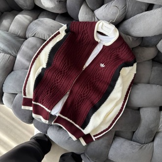 Adidas Bordo Triko Hırka