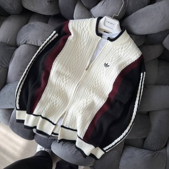 Adidas Beyaz Triko Hırka