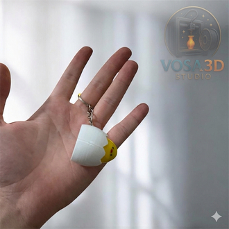 Yumurtadan Yeni Çıkmış Mini Civciv - 3D Tasarım Dekoratif Figür