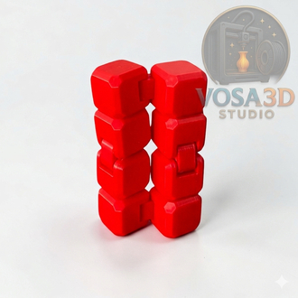 VOSA3D Kırmızı Sonsuzluk Küpü (Infinity Cube) - Stres ve Odak Oyuncağı