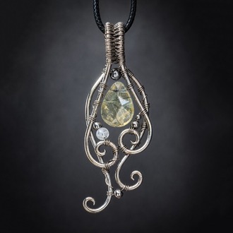 Forest Relic - Prehnite Pendant