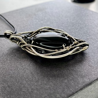 Shadow Guardian - Obsidian Pendant