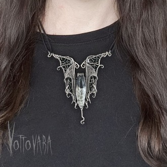 Bat of Darkness - Orthoceras Pendant