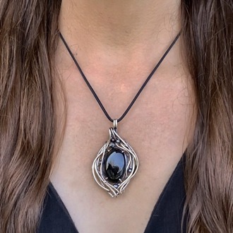 Shadow Guardian - Obsidian Pendant