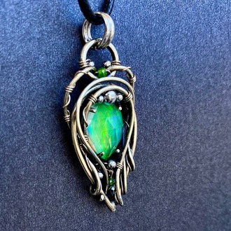 Green Spirit - Aurora Opal Pendant