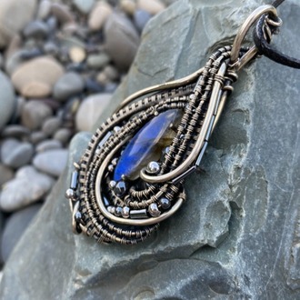 Echo of the Deep - Labradorite Pendant