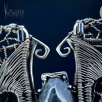 Bat of Darkness - Orthoceras Pendant