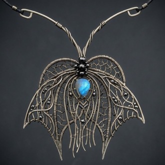 Orchid Pendant - Labradorite Pendant