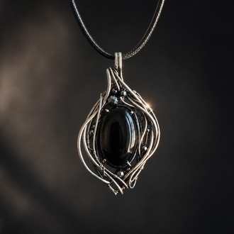 Shadow Guardian - Obsidian Pendant