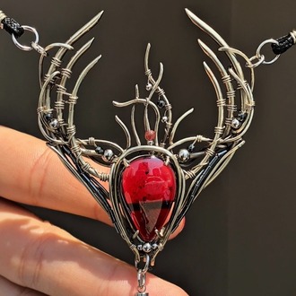 Scarlet Sovereign – Garnet Pendant