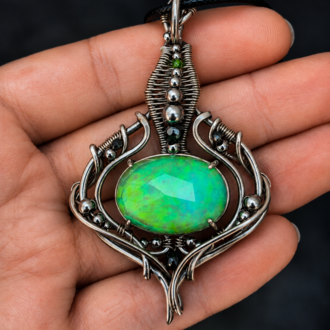 Ancient Eye – Aurora Opal Pendant