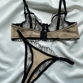 Siyah Dantel Bralet Takım
