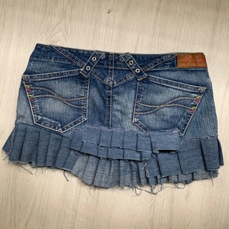 upcycled denim skirt
