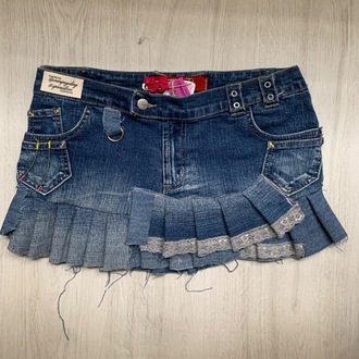 upcycled denim skirt