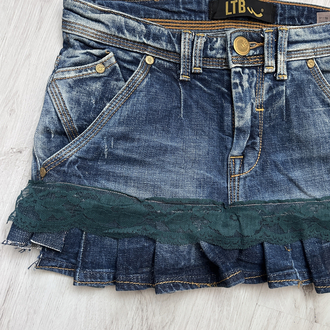 upcycled mini skirt