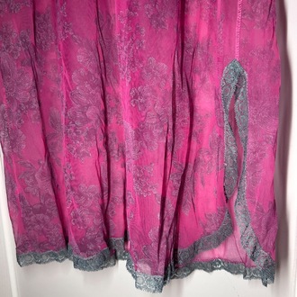 pink transparan elbise