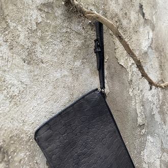 dark textured clutch