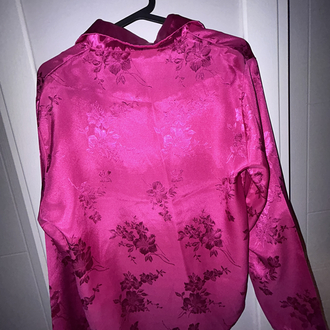 pembe saten gomlek