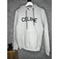 Celine Hoodie In Cotton Fleece Grey / Black