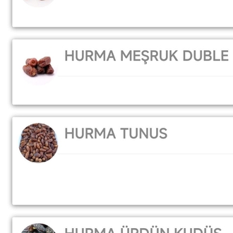 Hurma (Tunus , Ürdün Kudüs , Meşruk Duble ve Medine mejdoul seçenekleriyle)