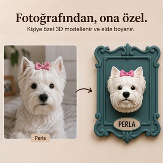 Fotoğrafından Kişiye Özel 3D Wabi Portre Tablo