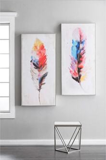 Boho Tüy Motifli Kanvas Tablo Modern Salon Duvar Dekoru Tuval Duvar Panosu