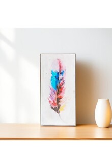 Boho Tüy Motifli Kanvas Tablo Modern Salon Duvar Dekoru Tuval Duvar Panosu