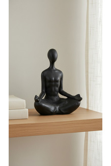 Yoga Dekoratif Obje Siyah Biblo 15 cm Modern Rustik Salon Konsol Masa Üstü Ev Dekoru