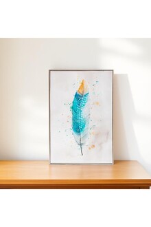 Boho Tüy Motifli Kanvas Tablo Modern Salon Duvar Dekoru Tuval Duvar Panosu