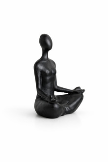 Yoga Dekoratif Obje Siyah Biblo 15 cm Modern Rustik Salon Konsol Masa Üstü Ev Dekoru