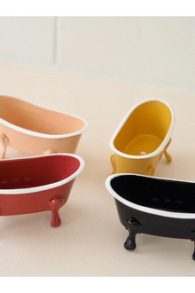 Dekoratif Metal Sabunluk Vintage Küvet Tasarım Banyo Sabunluk Banyo Lavabo Dekoru
