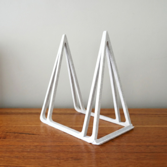 Triad Modern Plak Standı - Siyah - Masaüstü Dekoratif Plaklık LP ve Vinil Düzenleyici - Siyah