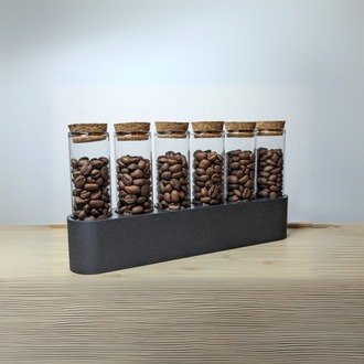 Espresso Çekirdek Saklama Kabı – 30mm Çaplı Cam Tüpler İçin