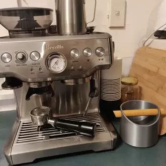 Genişletilmiş Espresso Knock Box – 120mm Çaplı - Çubuk Destekli