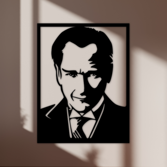 Atatürk Silüeti 3D Wall Art – Duvar Dekoru, 3D Baskı