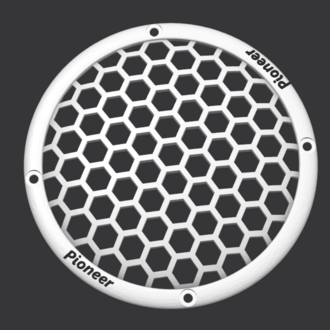 16.5 cm Pioneer Tarzı Yuvarlak Hoparlör Izgarası – 2 ADET