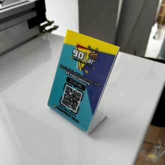 Uv Baskılı Cafe Qr Stand