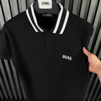 BOSS Polo Yaka Siyah Tshirt