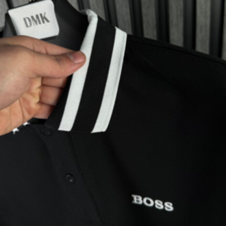 BOSS Polo Yaka Siyah Tshirt
