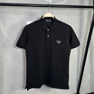 Prada Polo Yaka Siyah Tshirt