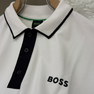 BOSS Logo Appliquéd %100 Cotton Polo Tshirt