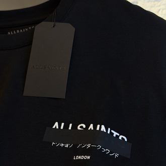 All Saints Logo Appliquéd %100 Cotton Tshirt